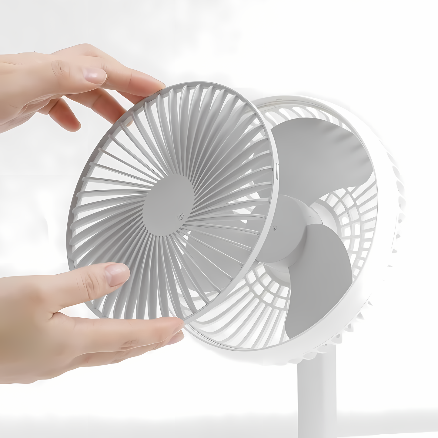 Adjustable Height Telescopic Rechargeable Standing Fan Rechargeable Pedestal Fan