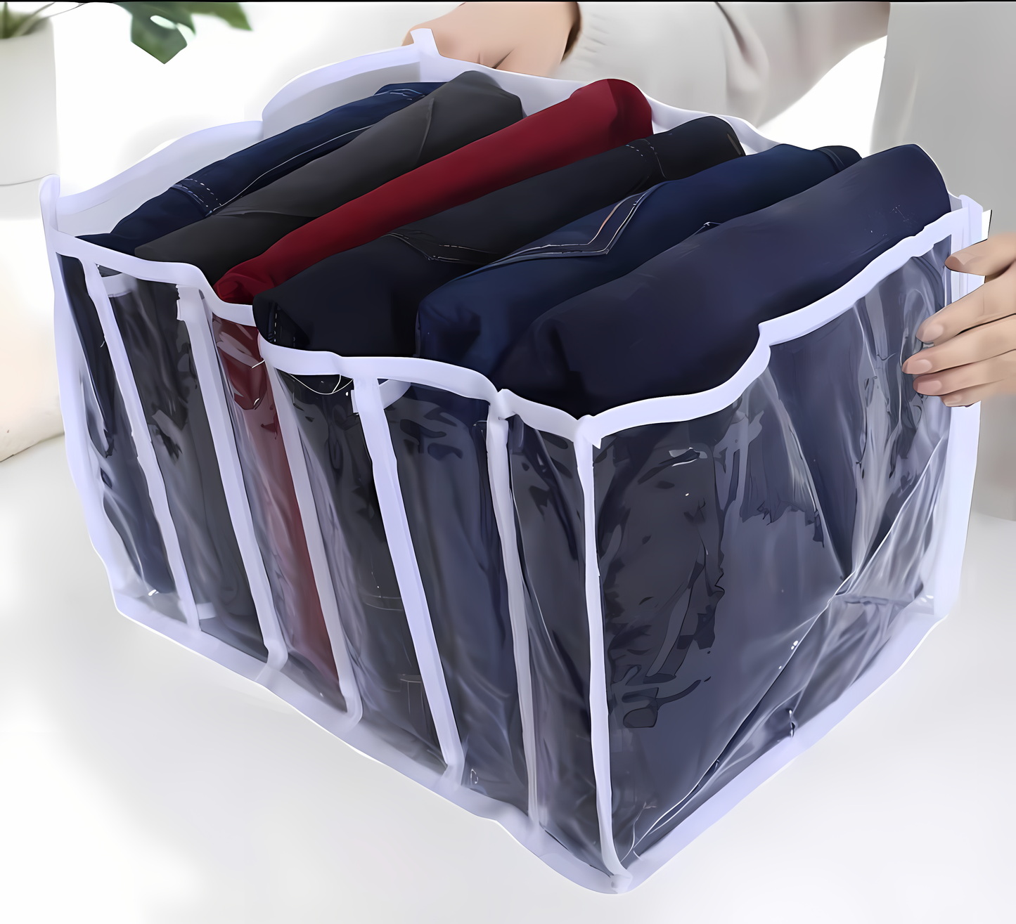 6 Grids Folding Clothes Organizer