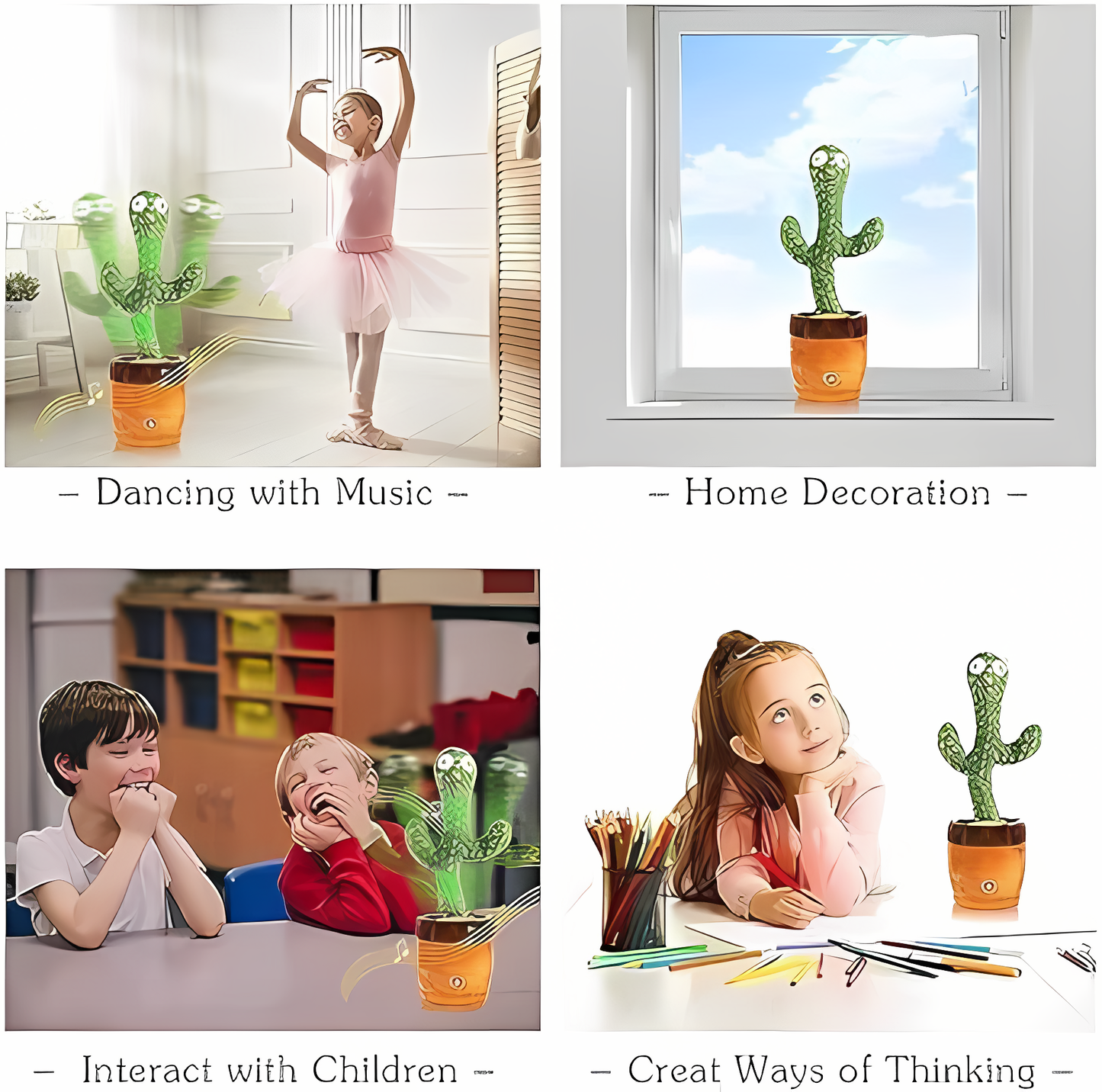 LED Musical Dancing & Mimicry Cactus Toy