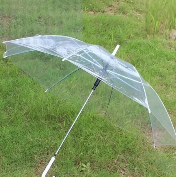 Clear Dome Transparent Umbrella - Windproof &amp; Stylish Rain Cover.