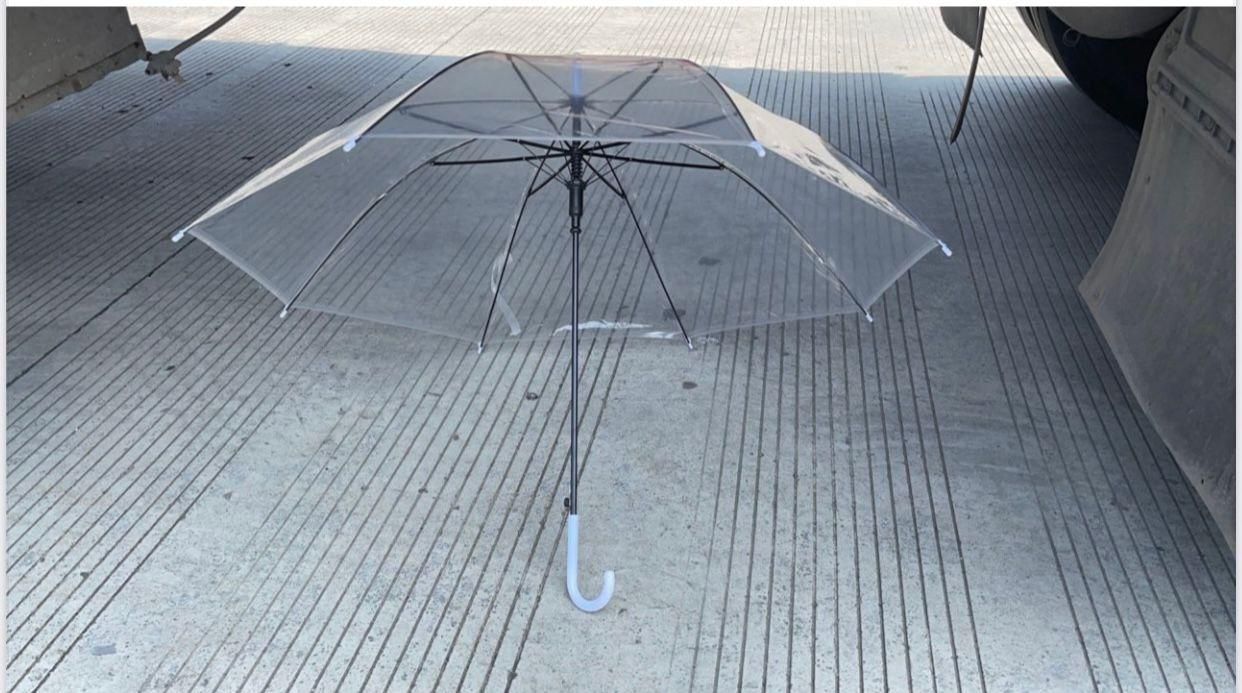 Clear Dome Transparent Umbrella - Windproof &amp; Stylish Rain Cover.